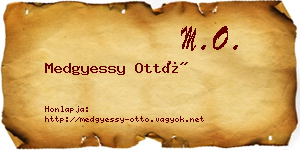 Medgyessy Ottó névjegykártya